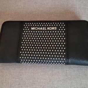 Michael Kors Saffiano Leather Micro Stud Wallet